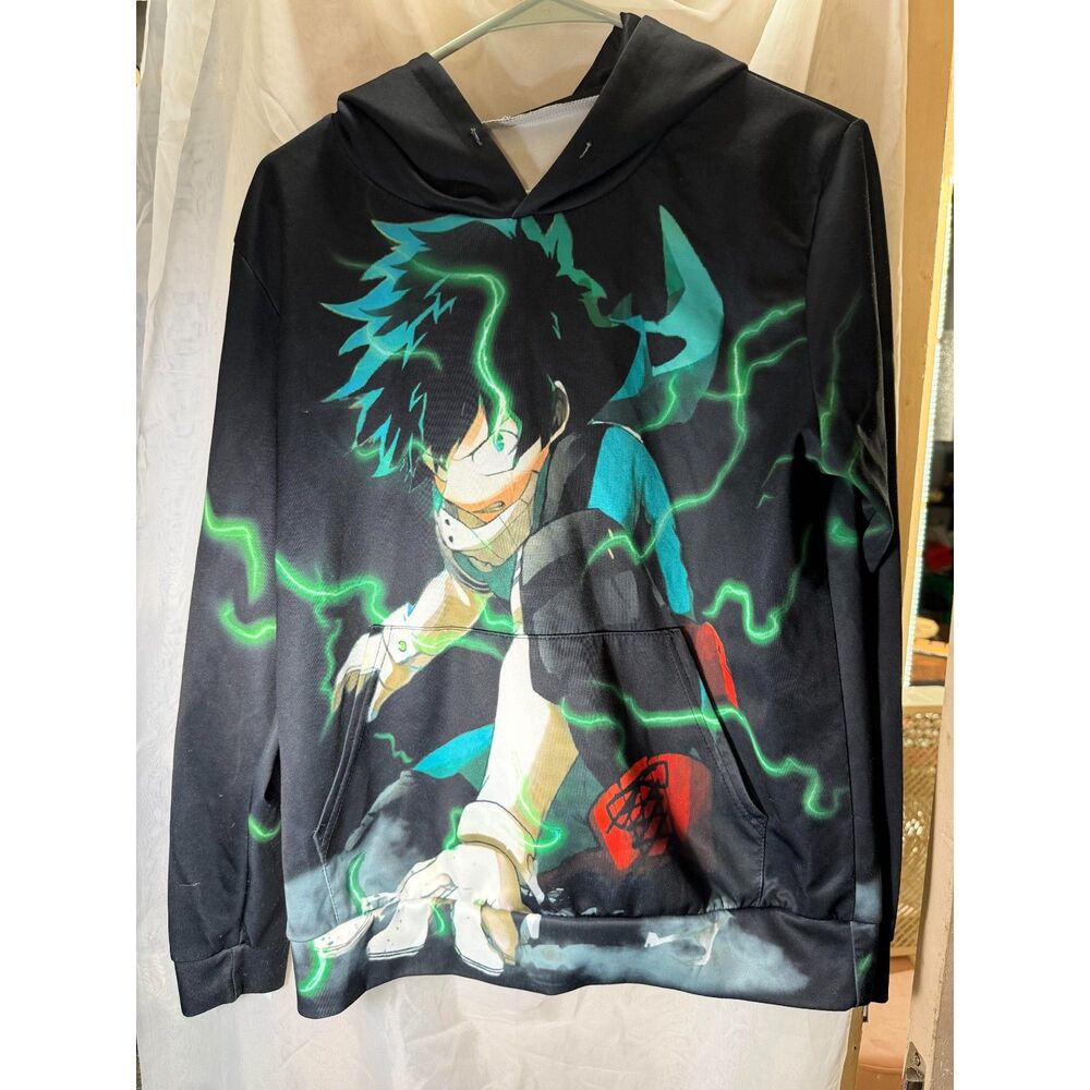My Hero Academia Izuku Midoriya (Deku) black hoodie